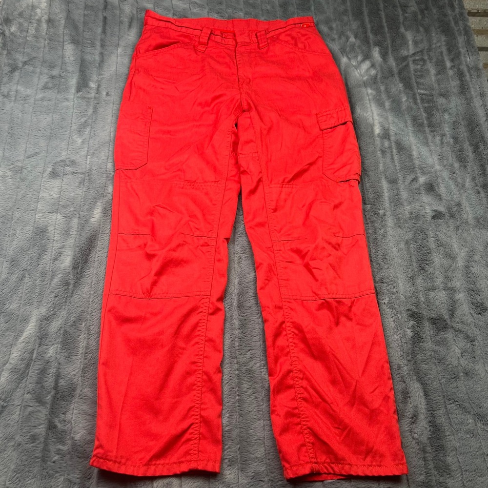 DuPont Nomex Flame Resistant Red Cargo Pants Mens 34x30 Workwear QP16RD3